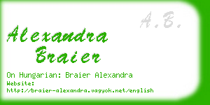 alexandra braier business card